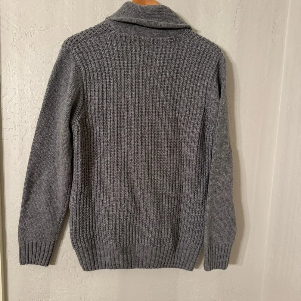 Daniele Blasi Men's‎ Gray Wool Blend Shawl Collar Knit Pull Over Sweater Size M